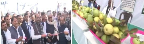 सवाई माधोपुर के दशहरा मैदान में आयोजित अमरूद महोत्सव 2026 का उद्घाटन समारोह