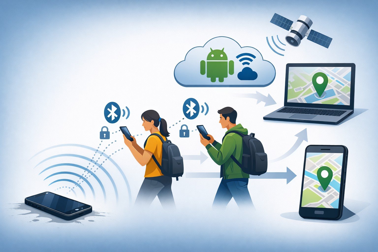 Android फोन में Find My Device Network और Bluetooth आधारित लोकेशन सिस्टम