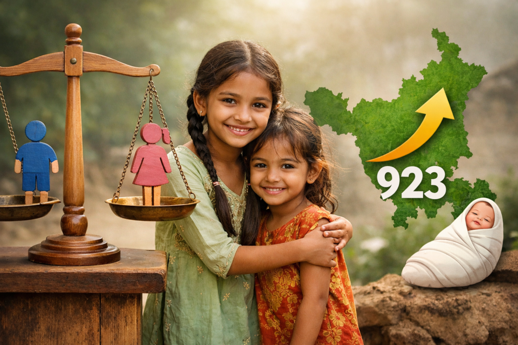 छह साल बाद फिर उसी स्तर पर पहुंचा हरियाणा, 2019 और 2025 में जन्म के समय लिंगानुपात 923 ।