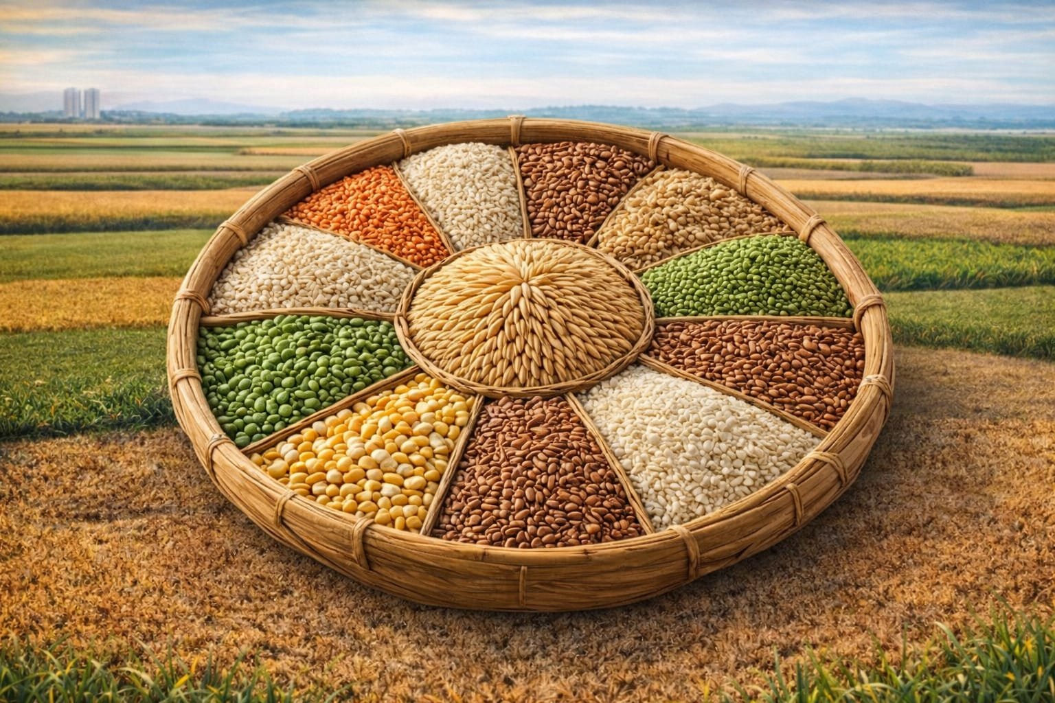 भारत और अमेरिका के बीच अंतरिम व्यापार समझौते से जुड़ा सरकारी ग्राफिक और कृषि उत्पादों के प्रतीक