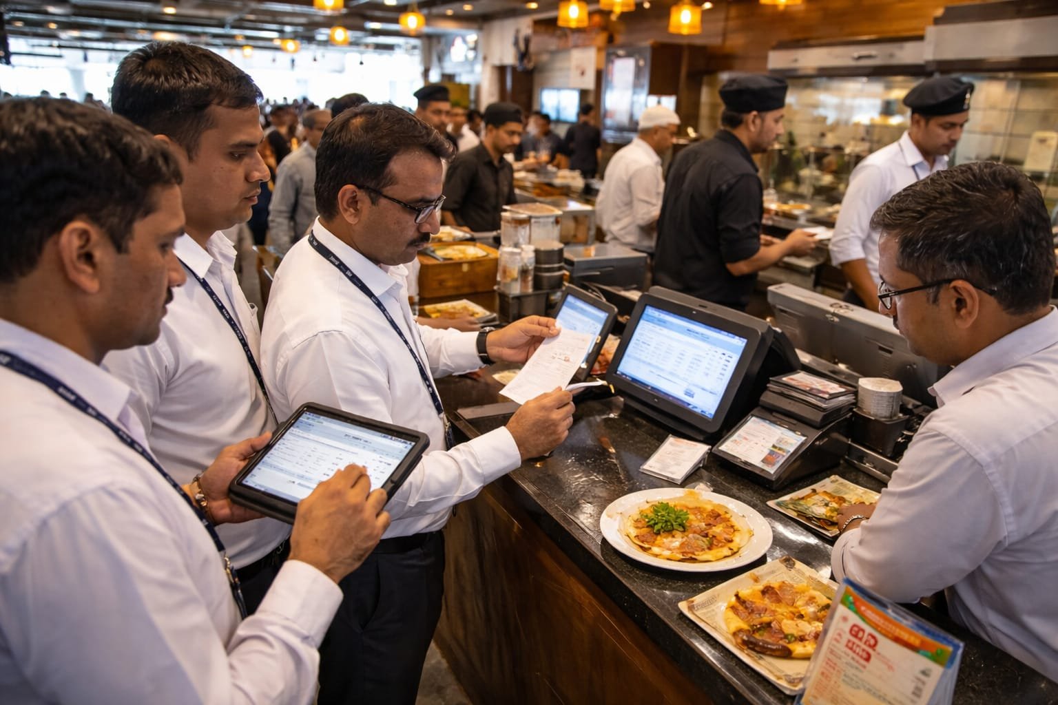 भारत में एक रेस्टोरेंट का दृश्य, आयकर विभाग द्वारा रेस्टोरेंट कारोबार के टर्नओवर सत्यापन अभियान से संबंधित प्रतिनिधि चित्र