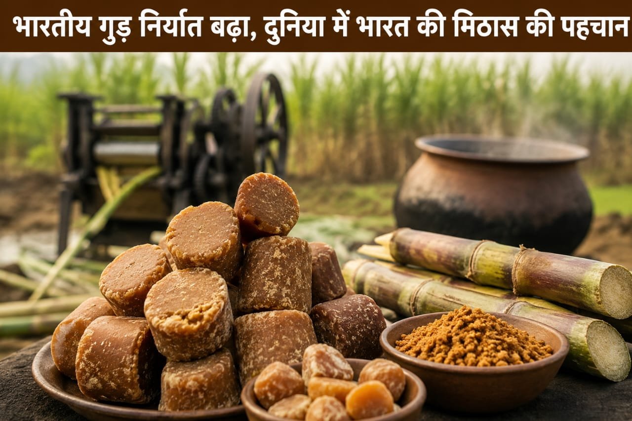 भारत में पारंपरिक तरीके से तैयार किया जा रहा गुड़