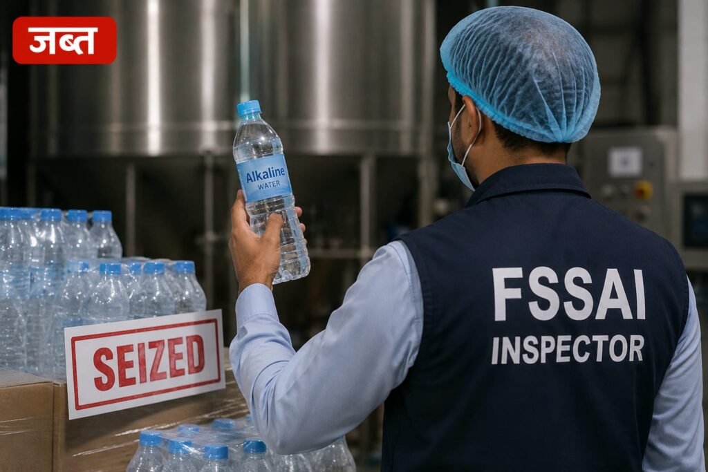 FSSAI Action: अल्कलाइन वॉटर में गड़बड़ी पर बड़ी कार्रवाई, ₹31 लाख का स्टॉक जब्त