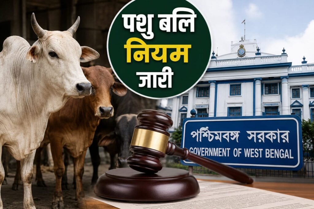 पश्चिम बंगाल सरकार ने पशु बलि नियमों पर जारी की नई गाइडलाइन, सार्वजनिक स्थानों पर पशु बलि रोक
